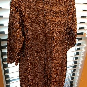 Gorgeous gold sequin dress, size large.